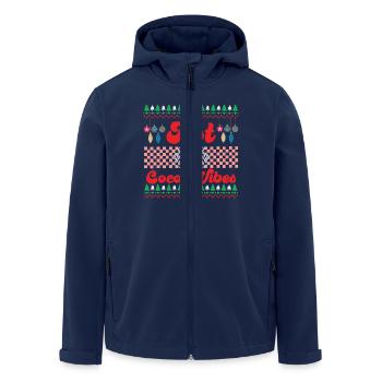 Heißer Kakao Vibes Süße Heiße Schokolade Hässliche Weihnachten - Recycelte Männer Softshell-Jacke von Stanley/Stella - Navy - Vorne - AI Model Male 185 light (185cm)
