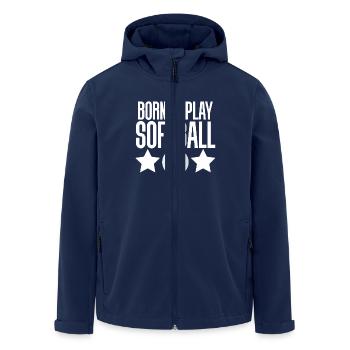 Softball - Recycelte Männer Softshell-Jacke von Stanley/Stella - Navy - Vorne - AI Model Male 185 light (185cm)