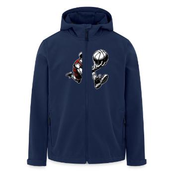 Basket-ball Joueurs de basket-ball - Veste softshell homme en polyester recyclé Stanley/Stella - marine - Devant - AI Model Male 185 light (185cm)