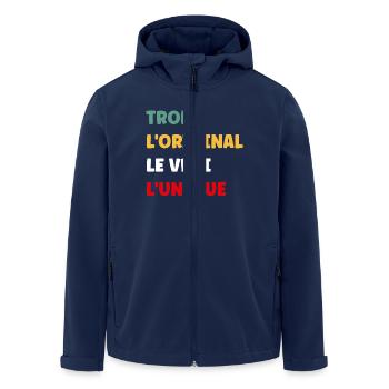 Troll - Veste softshell homme en polyester recyclé Stanley/Stella - marine - Devant - AI Model Male 185 light (185cm)
