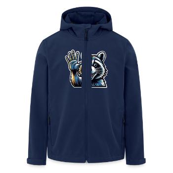 Raccoon - Men’s Recycled Softshell Jacket by Stanley/Stella - navy - Front - AI Model Male 185 light (185cm)