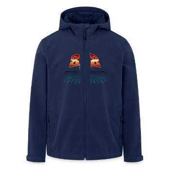 808 Synthesizer Analog Drum Machine - Recycelte Männer Softshell-Jacke von Stanley/Stella - Navy - Vorne - AI Model Male 185 light (185cm)