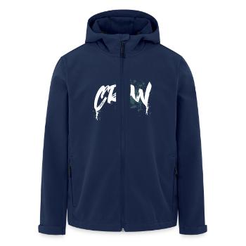 Crew - Men’s Recycled Softshell Jacket by Stanley/Stella - navy - Front - AI Model Male 185 light (185cm)