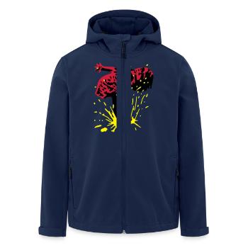 splash - Recycelte Männer Softshell-Jacke von Stanley/Stella - Navy - Vorne - AI Model Male 185 light (185cm)
