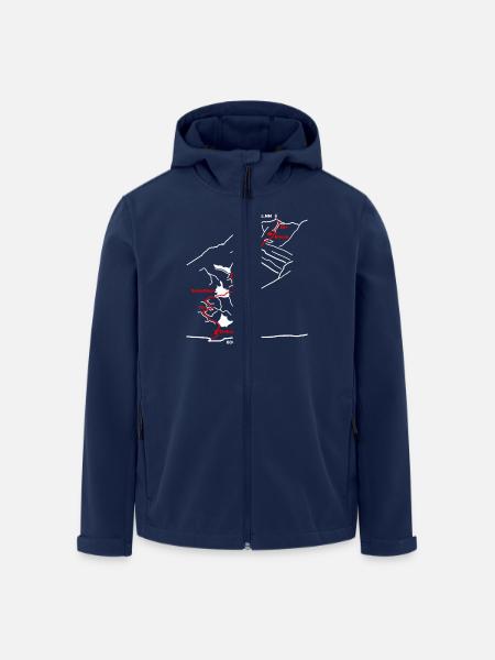 Olive OstwandTopo Watzmann T-Shirts - Recycelte Männer Softshell-Jacke von Stanley/Stella - Navy