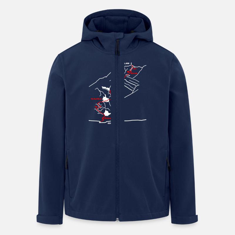 Olive OstwandTopo Watzmann T-Shirts - Recycelte Männer Softshell-Jacke von Stanley/Stella - Navy