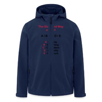 Rettungsdienst ABC Schema - Recycelte Männer Softshell-Jacke von Stanley/Stella - Navy - Vorne - AI Model Male 185 light (185cm)