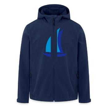 segelboot - Recycelte Männer Softshell-Jacke von Stanley/Stella - Navy - Vorne - AI Model Male 185 light (185cm)