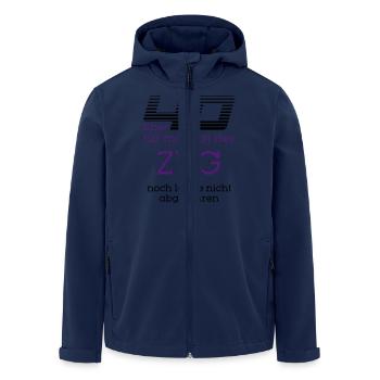 "40. Geburtstag - Zug" by Claudia-Moda - Recycelte Männer Softshell-Jacke von Stanley/Stella - Navy - Vorne - AI Model Male 185 light (185cm)