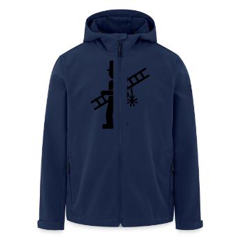 Schornsteinfeger - Recycelte Männer Softshell-Jacke von Stanley/Stella - Navy - Vorne - AI Model Male 185 light (185cm)