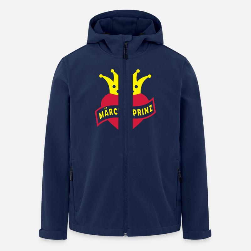 Mit Herz & Krone - MÄRCHENPRINZ - Recycelte Männer Softshell-Jacke von Stanley/Stella - Navy