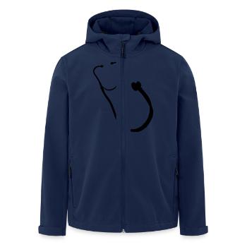 stetoscope profession - Men’s Recycled Softshell Jacket by Stanley/Stella - navy - Front - AI Model Male 185 light (185cm)