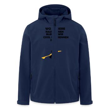 Feuerwehrmann - Recycelte Männer Softshell-Jacke von Stanley/Stella - Navy - Vorne - AI Model Male 185 light (185cm)