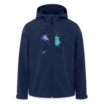 Reh-aquarell - Recycelte Männer Softshell-Jacke von Stanley/Stella - Navy - Vorne - AI Model Male 185 light (185cm)