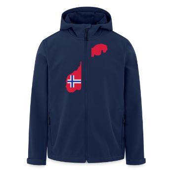Norwegen - Recycelte Männer Softshell-Jacke von Stanley/Stella - Navy - Vorne - AI Model Male 185 light (185cm)