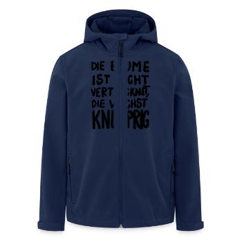 Blume ist nicht vertrocknet, die wächst knusprig - Recycelte Männer Softshell-Jacke von Stanley/Stella - Navy - Vorne - AI Model Male 185 light (185cm)