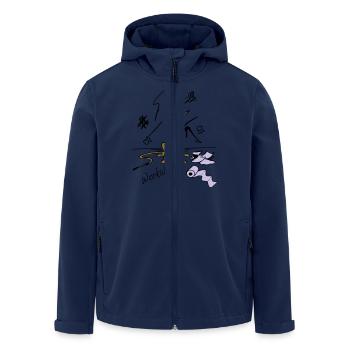 workaholic - Recycelte Männer Softshell-Jacke von Stanley/Stella - Navy - Vorne - AI Model Male 185 light (185cm)