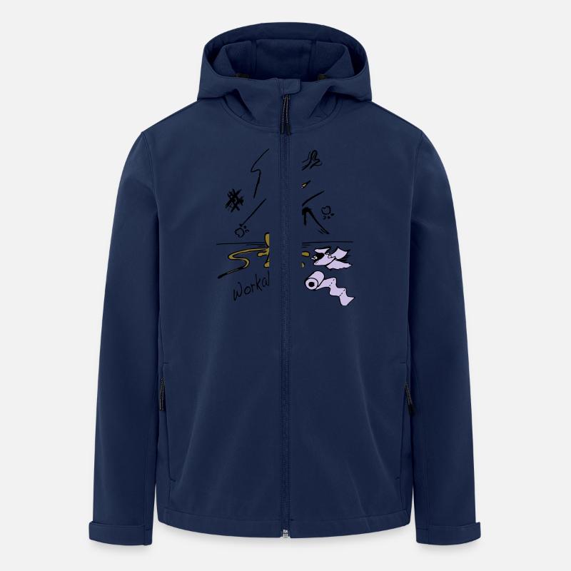 workaholic - Men’s Recycled Softshell Jacket by Stanley/Stella - navy