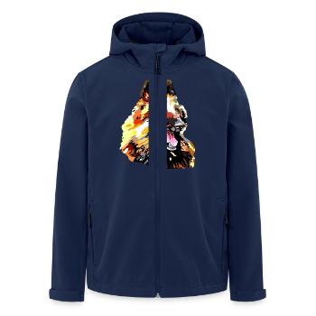 tervueren - Recycelte Männer Softshell-Jacke von Stanley/Stella - Navy - Vorne - AI Model Male 185 light (185cm)