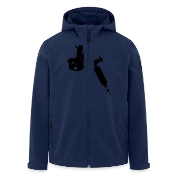 Tattoo gun - Veste softshell homme en polyester recyclé Stanley/Stella - marine - Devant - AI Model Male 185 light (185cm)