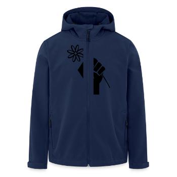 Freedom Fist - Recycelte Männer Softshell-Jacke von Stanley/Stella - Navy - Vorne - AI Model Male 185 light (185cm)