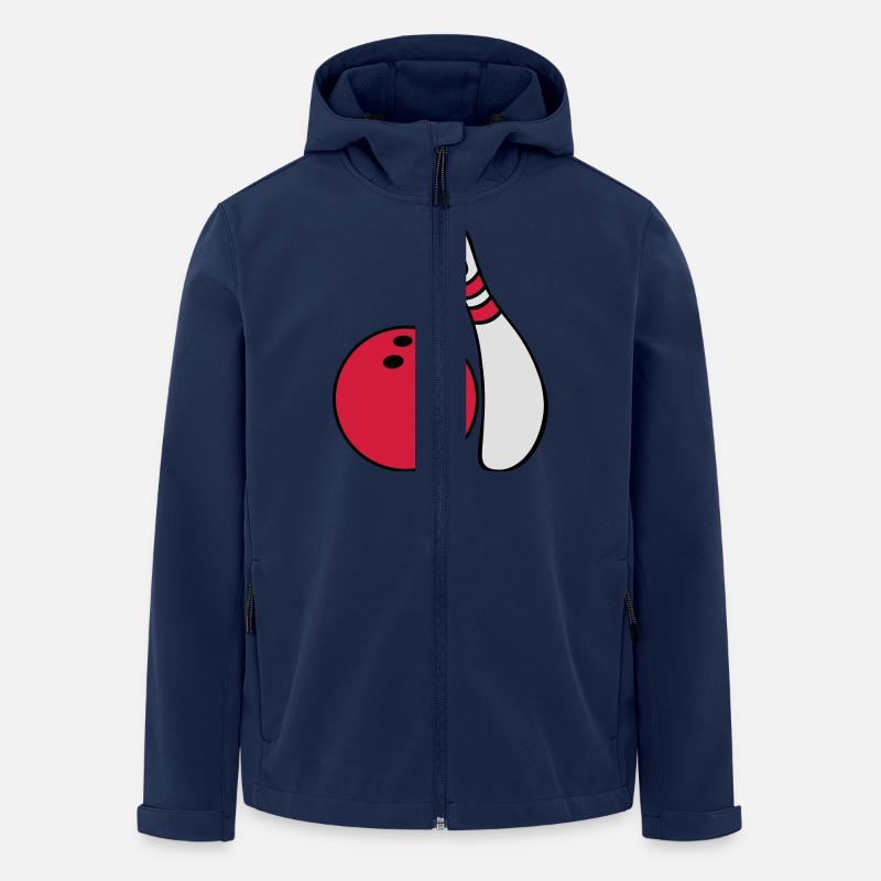 Cheeky Comic Bowling Pin - Men’s Recycled Softshell Jacket by Stanley/Stella - navy