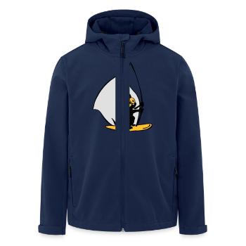 Georgie voiles chaton - Veste softshell homme en polyester recyclé Stanley/Stella - marine - Devant - AI Model Male 185 light (185cm)
