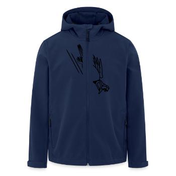 funny bird crash cool funny comic - Men’s Recycled Softshell Jacket by Stanley/Stella - navy - Front - AI Model Male 185 light (185cm)