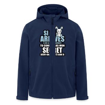 tu connaîtras mon secret je vais être grand-frère - Veste softshell homme en polyester recyclé Stanley/Stella - marine - Devant - AI Model Male 185 light (185cm)