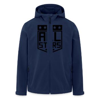 Allstars Wappen Rang Abzeichen - Recycelte Männer Softshell-Jacke von Stanley/Stella - Navy - Vorne - AI Model Male 185 light (185cm)