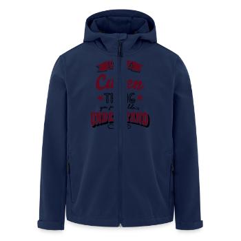 its a cullen name surname thing - Men’s Recycled Softshell Jacket by Stanley/Stella - navy - Front - AI Model Male 185 light (185cm)