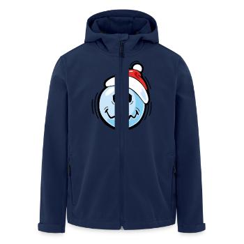 Smiley Winter Freezing - Men’s Recycled Softshell Jacket by Stanley/Stella - navy - Front - AI Model Male 185 light (185cm)