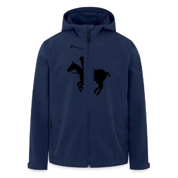 polo - Men’s Recycled Softshell Jacket by Stanley/Stella - navy - Front - AI Model Male 185 light (185cm)