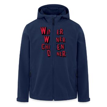 Winner Winner Chicken Dinner - Men’s Recycled Softshell Jacket by Stanley/Stella - navy - Front - AI Model Male 185 light (185cm)