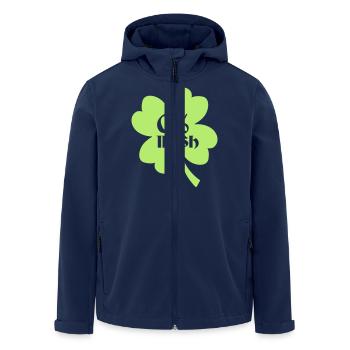 0 percent Irish - St. Patrick's day gift dress - Men’s Recycled Softshell Jacket by Stanley/Stella - navy - Front - AI Model Male 185 light (185cm)