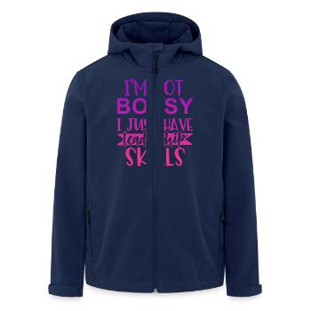 I'm not bossy I just have leadership skills - Men’s Recycled Softshell Jacket by Stanley/Stella - navy - Front - AI Model Male 185 light (185cm)