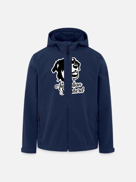 Australian shepherd - Veste softshell homme en polyester recyclé Stanley/Stella - marine