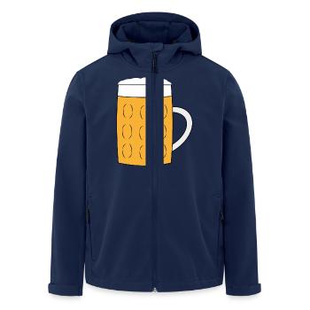 Bierkrug - Recycelte Männer Softshell-Jacke von Stanley/Stella - Navy - Vorne - AI Model Male 185 light (185cm)