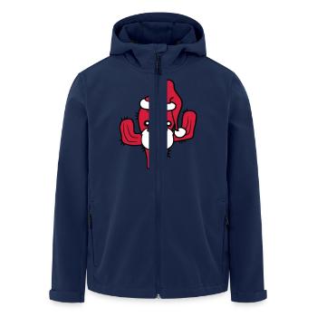 Kaktus Weihnachtsmann Gesicht Weihnachten Kakteen - Recycelte Männer Softshell-Jacke von Stanley/Stella - Navy - Vorne - AI Model Male 185 light (185cm)