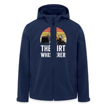 Excavator Construction Worker - Men’s Recycled Softshell Jacket by Stanley/Stella - navy - Front - AI Model Male 185 light (185cm)