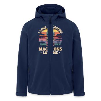Liebe geht durch Macarons - Recycelte Männer Softshell-Jacke von Stanley/Stella - Navy - Vorne - AI Model Male 185 light (185cm)