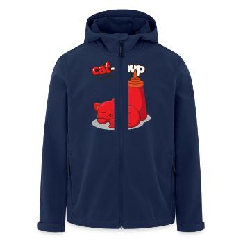 CatChup Cat, Cat Gift - Men’s Recycled Softshell Jacket by Stanley/Stella - navy - Front - AI Model Male 185 light (185cm)