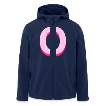 Pop- und moderner rosafarbener Buchstabe o - Recycelte Männer Softshell-Jacke von Stanley/Stella - Navy - Vorne - AI Model Male 185 light (185cm)