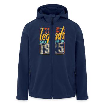 True legends are born in 1925 Vintage anniversaire - Veste softshell homme en polyester recyclé Stanley/Stella - marine - Devant - AI Model Male 185 light (185cm)