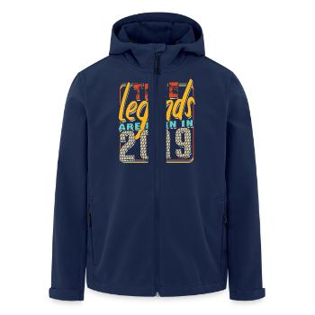 True legends are born in 2019 Vintage anniversaire - Veste softshell homme en polyester recyclé Stanley/Stella - marine - Devant - AI Model Male 185 light (185cm)