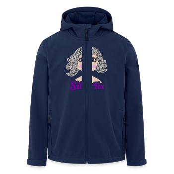 Silverfox Graue Haare Nostalgie - Recycelte Männer Softshell-Jacke von Stanley/Stella - Navy - Vorne - AI Model Male 185 light (185cm)