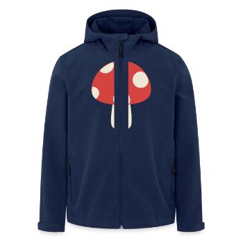 Playful Mushroom - Men’s Recycled Softshell Jacket by Stanley/Stella - navy - Front - AI Model Male 185 light (185cm)