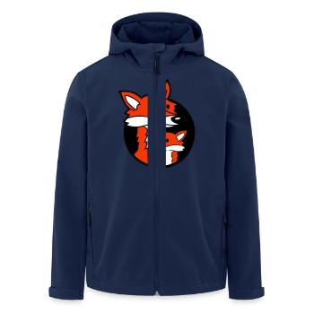 Trou de Renard Famille Maman Enfant Père Mère Papa Mignon - Veste softshell homme en polyester recyclé Stanley/Stella - marine - Devant - AI Model Male 185 light (185cm)