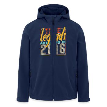Wahre Legenden werden im Jahrgang-Jubiläum 2016 geboren - Recycelte Männer Softshell-Jacke von Stanley/Stella - Navy - Vorne - AI Model Male 185 light (185cm)