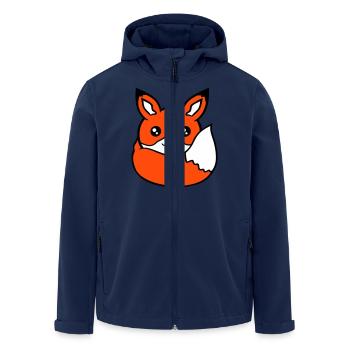 Renard Renard roux Animal sauvage Intelligent Habitants de la forêt - Veste softshell homme en polyester recyclé Stanley/Stella - marine - Devant - AI Model Male 185 light (185cm)